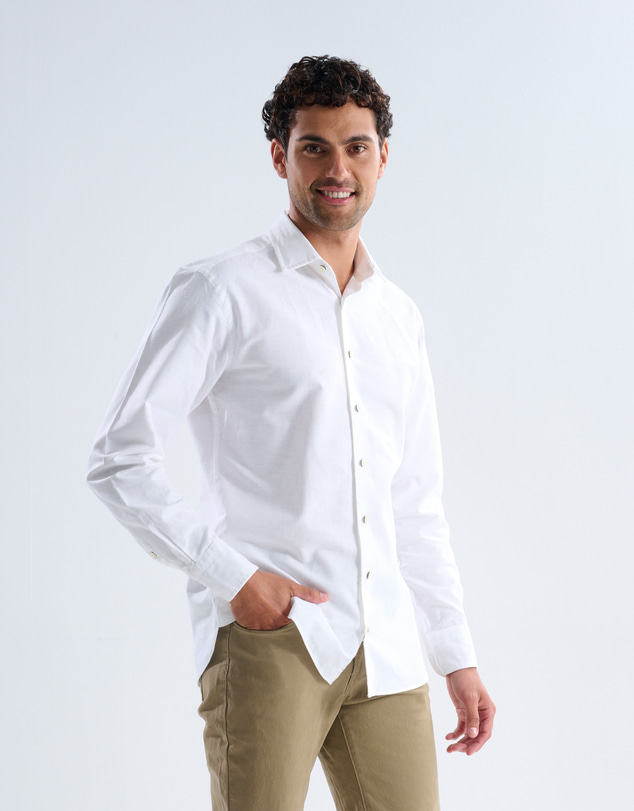 3 Wise Men - 3 Wise Men Thunder White Linen Shirt