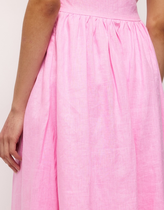 AERE - Esme Halter Linen Midi Dress