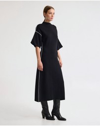 Oxford - Natalya Knit Contrast Piping Dress