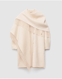 & Other Stories - Fringed Shawl Wool Coat
