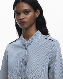 Desigual - Striped trucker jacket