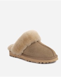 Ozwear Connection Uggs - Ugg Slippers Premium Australia Sheepskin Unisex Scuffette Suede