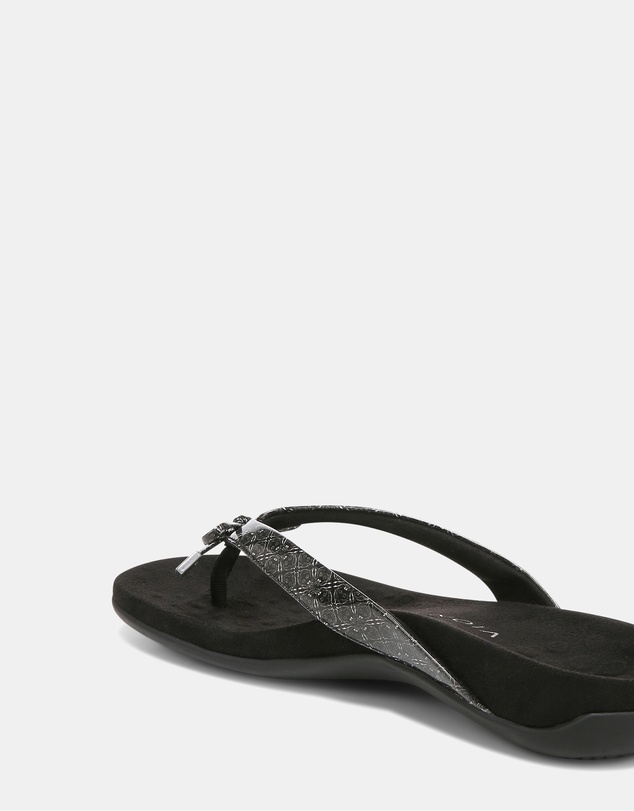 Vionic - Bella Toe Post Sandal - Black Lizard