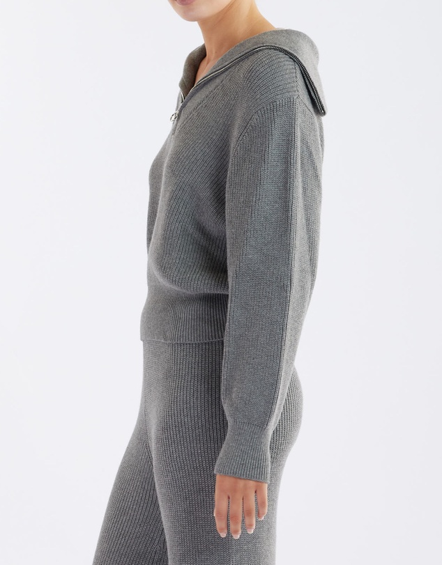 Amelius - Eline Knit Quarter Zip Polo