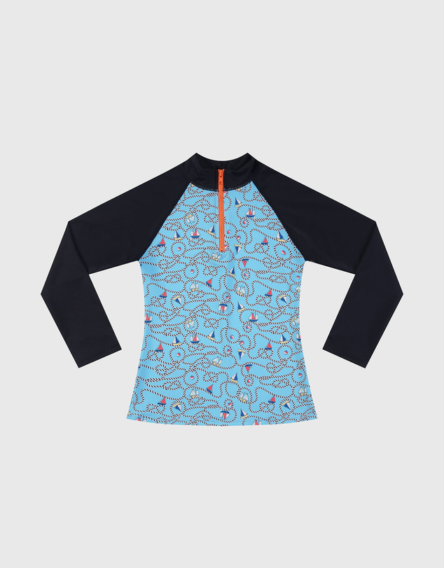 Aqua Blu Kids - Bowline Long Sleeve Rash Vest - Teens
