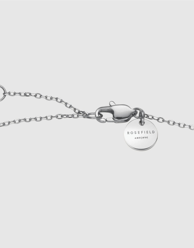Rosefield - Pavé Heart Silver-Tone Necklace