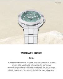 Michael Kors - Billie Silver Tone Analogue Watch