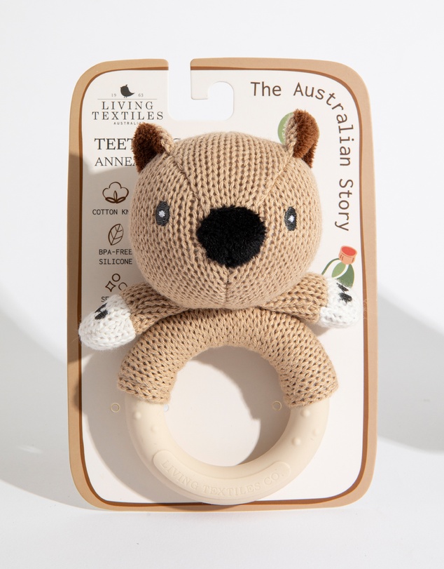 Living Textiles - Ring Rattle - Wombat