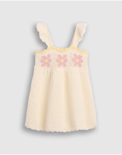 GAP - Sleeveless Crochet Sweater Dress - Babies