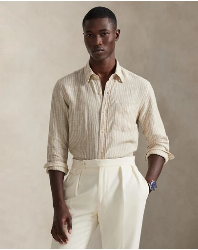 Polo Ralph Lauren - Custom Fit Striped Linen Shirt