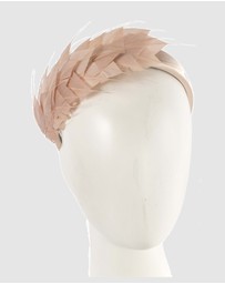 Max Alexander - Nude Feathers Racing Fascinator Headband