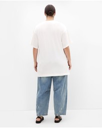 City Chic - Oversized Split Tee
