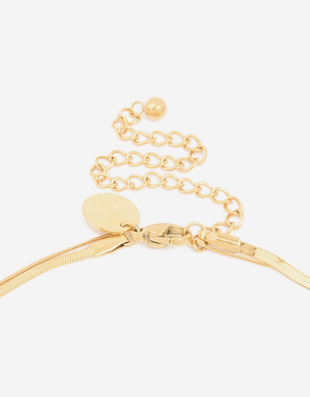 Lovisa - Waterproof Gold Plated Stainless Steel Cubic Zirconia & Snake Chain Layered Necklace
