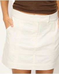 Dazie - Jetty Linen Blend Mini Skirt