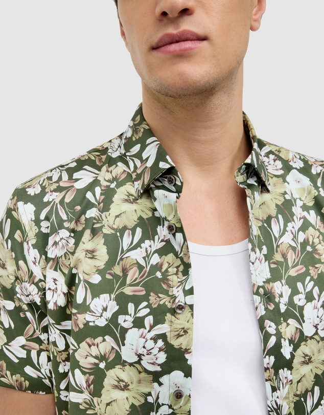 Politix - Painted Floral Short Sleeve Shirt