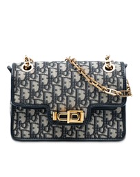 Pre-Loved by Azura Reborn - Pre-Loved Oblique Canvas CD Lock Chain Flap Crossbody