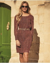 Sosandar - Swirl Print Shift Dress