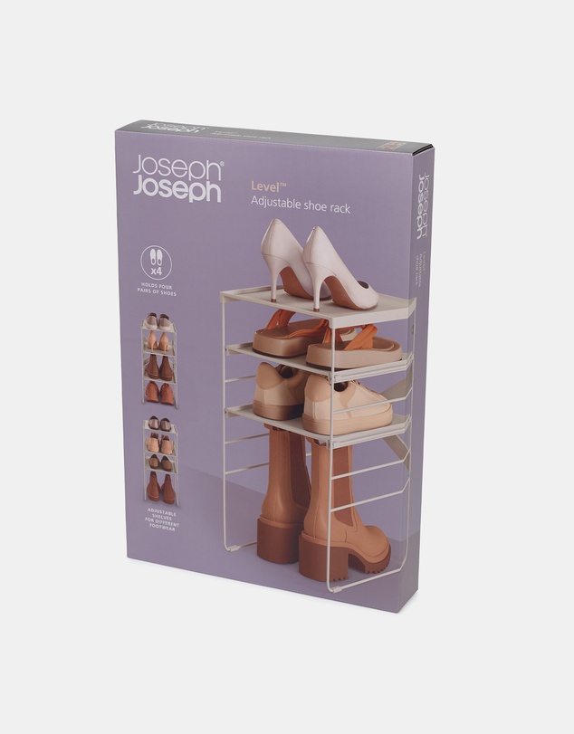 Joseph Joseph - Level™ Adjustable Shoe Rack - Stores 4 Pairs