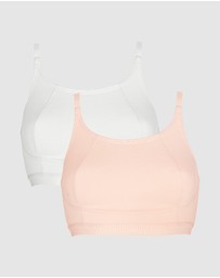 Royce Lingerie - Lola Cotton Crop Top High Neck Teen Bra (2 Packs)