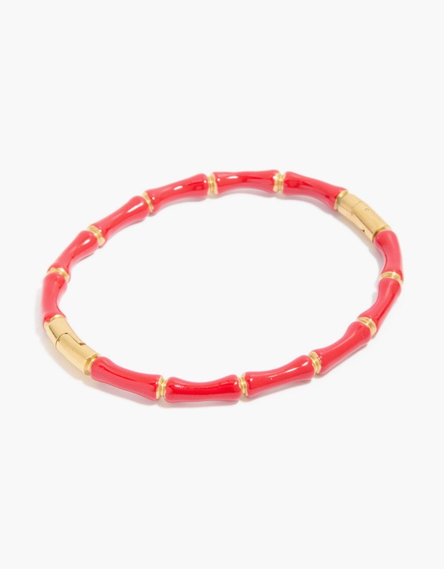 Lovisa - Waterproof Gold Plated Stainless Steel Red Bamboo Bangle