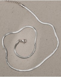 SAINT VALENTINE - Sphinx 3mm Snake Chain Necklace - Silver