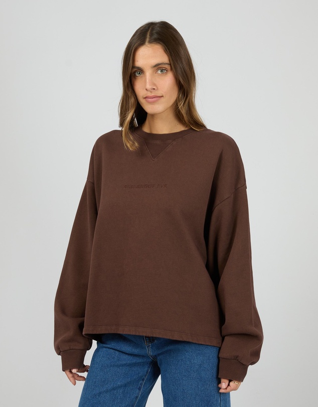 All About Eve - Aae Washed Box Crew Brown