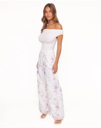 Petal & Pup - Adams Fitted Pant - Purple Floral