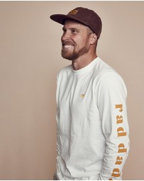 Banabae - Rad Dad Tonal Long Sleeve Tee - White