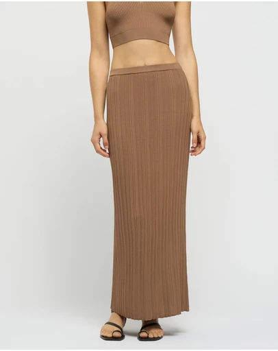 FRIEND of AUDREY - Reflection Ribbed Knit Skirt