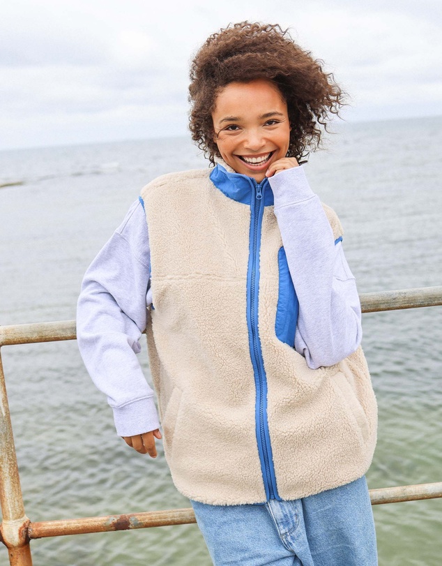 Skwosh - Skwosh Sherpa Vest in Natural