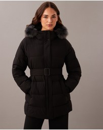 Calvin Klein - Belted Matte Quilted Jacket