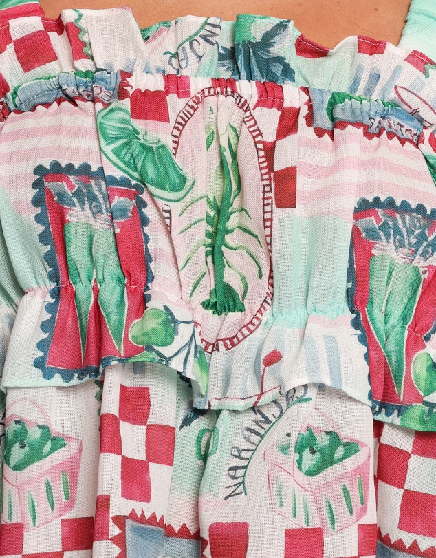 Petal & Pup - Annis Frill Sleeve Mini Dress - Aqua
