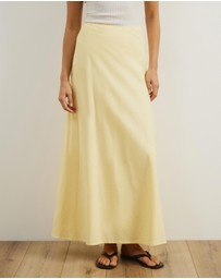 Atmos&Here - Celina Linen Blend Midi Skirt