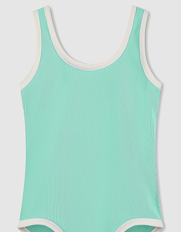 Zulu & Zephyr Mini - Mini Stripe Rib Scoop One Piece - Babies-Teens