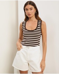 Atmos&Here - Kennedi Stripe Knit Tank