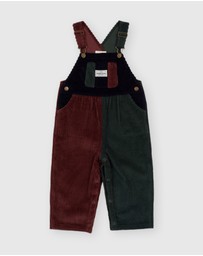 Goldie + Ace - Austin Corduroy Colour Block Overalls - Babies-Kids