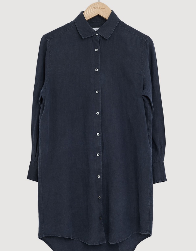 Revibe - Repaired Assembly Label Linen Long Sleeve Shirt