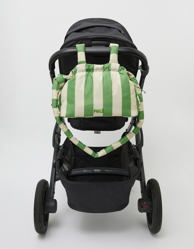 Phile - Pram Caddy - Green Stripes