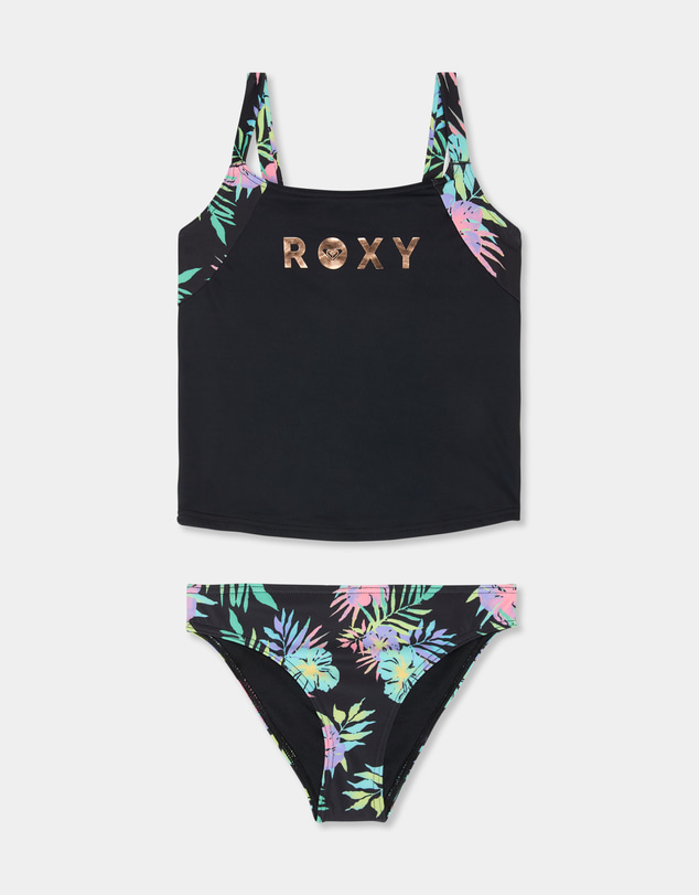 Roxy - Girls 4 to 16 Roxy Active Tankini Set Two Piece