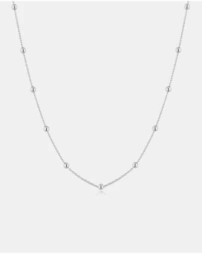 Ania Haie - Silver Beaded Chain Necklace