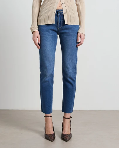 DRICOPER DENIM - Perla Cropped Mid Rise Jeans