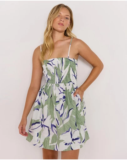 MINKPINK - Veda Shirred Mini Dress