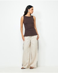 AERE - Sora Stripe Tailored Pants