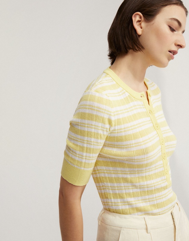 Oxford - Maja Striped Button Knit