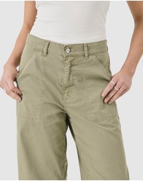 Rolla's - Gigi Barrel Drill Jean - Summer Olive