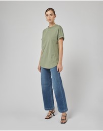 DRICOPER DENIM - Slouchy Oil Green Tee
