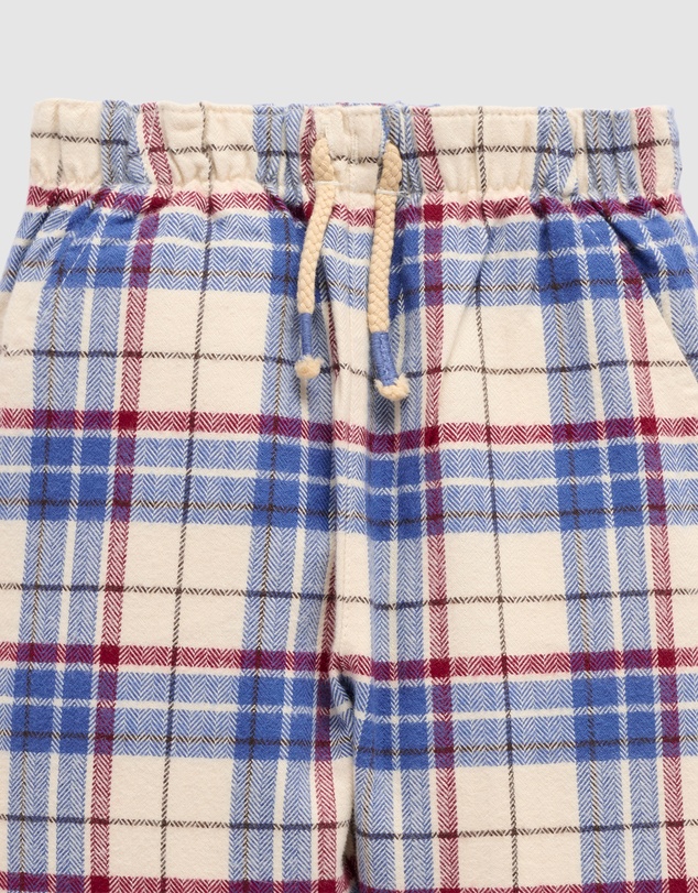 Purebaby - Slouchy Check Pants -Kids-Babies