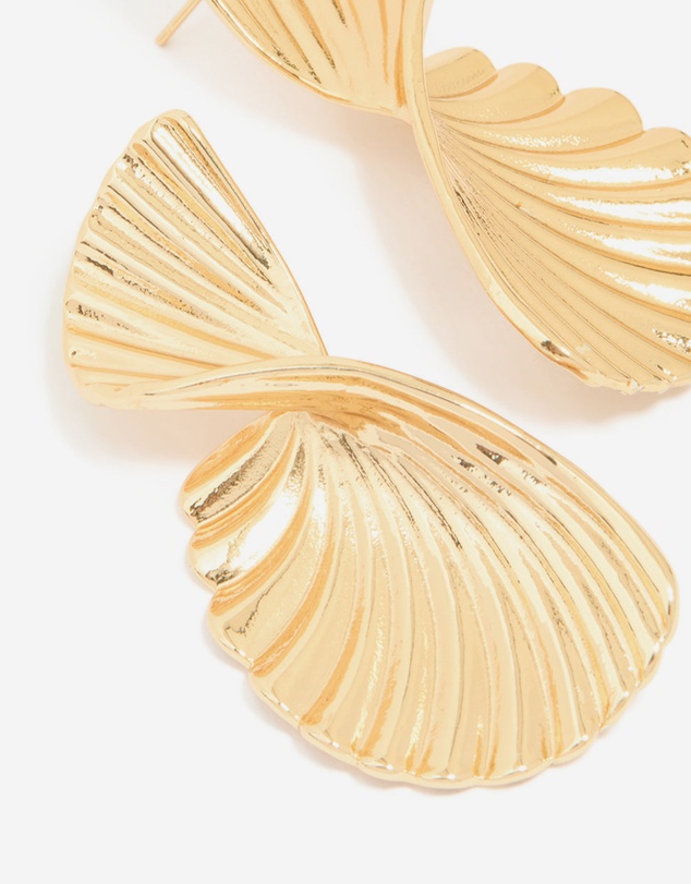 Lovisa - Waterproof Gold Plated Stainless Steel Twisted Textured Stud Earrings