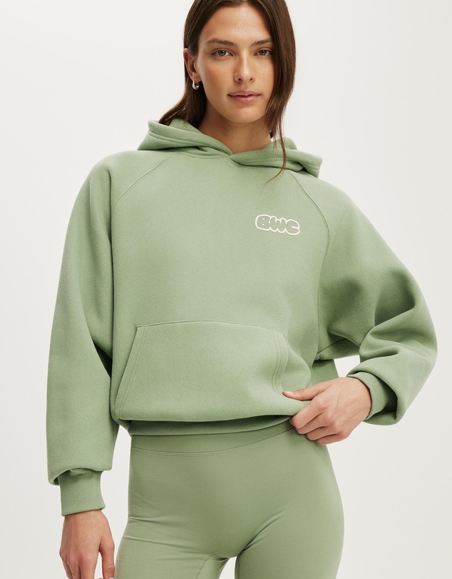 Cotton On Body Active - Plush Premium Graphic Raglan Hoodie