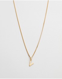 Kirstin Ash - V Outline Initial Necklace